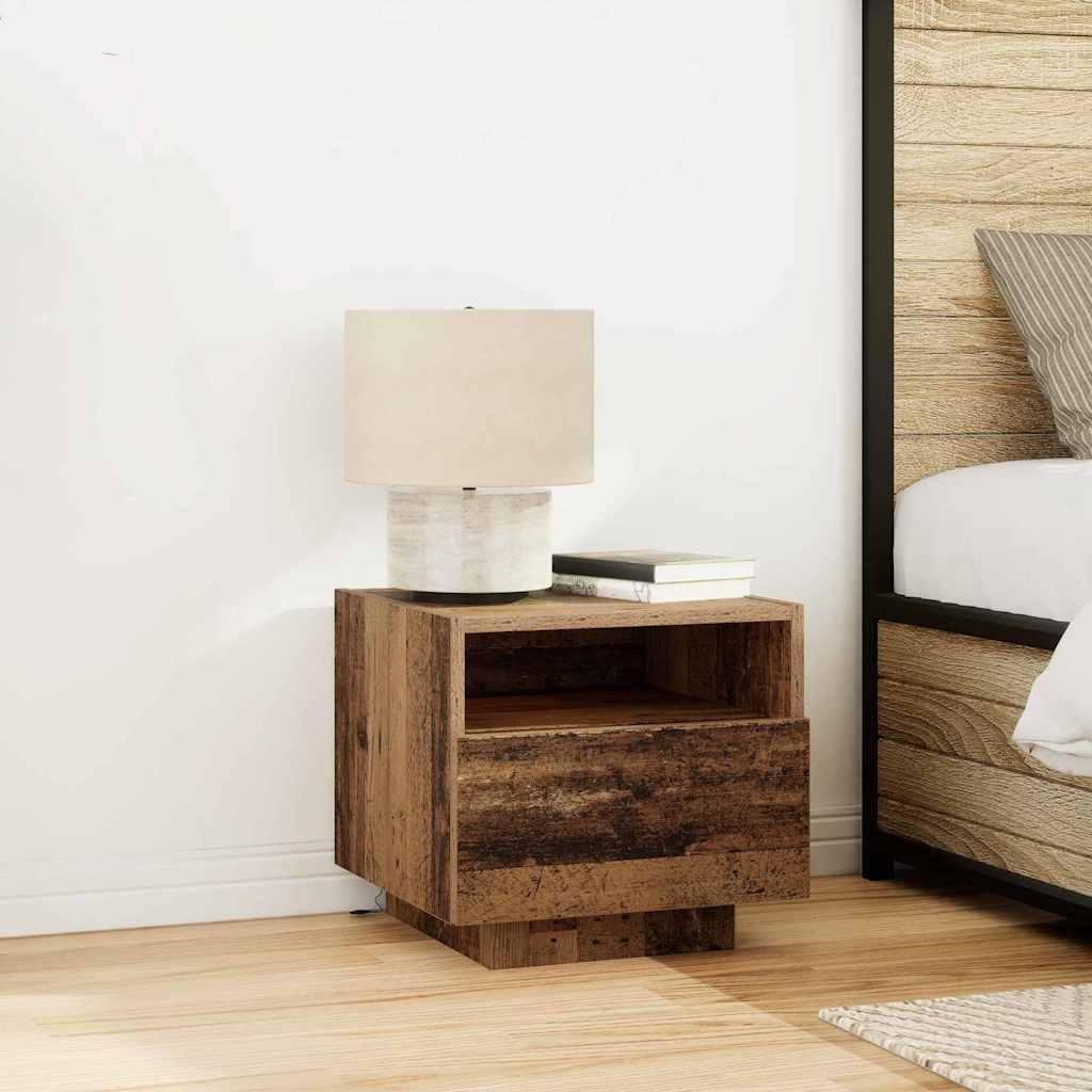 Armadio da Notte con cassetto Legno vecchio 40 x 39 x 37 cm