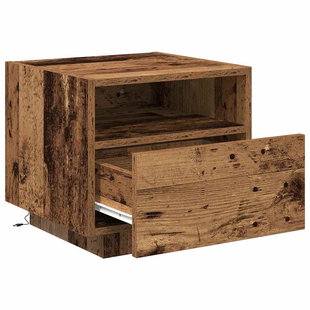 Armadio da Notte con cassetto Legno vecchio 40 x 39 x 37 cm
