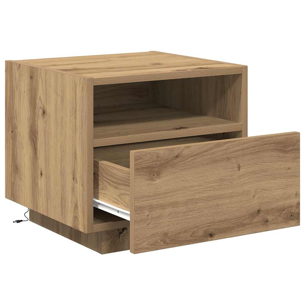 Armadio da Notte 2 pcs Rovere artigianale 40 x 39 x 37 cm