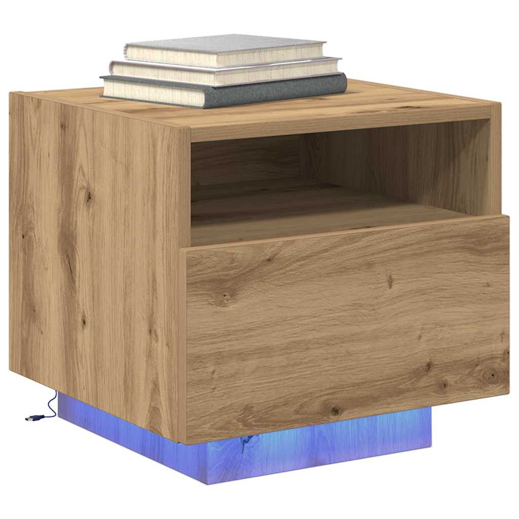 Armadio da Notte 2 pcs Rovere artigianale 40 x 39 x 37 cm
