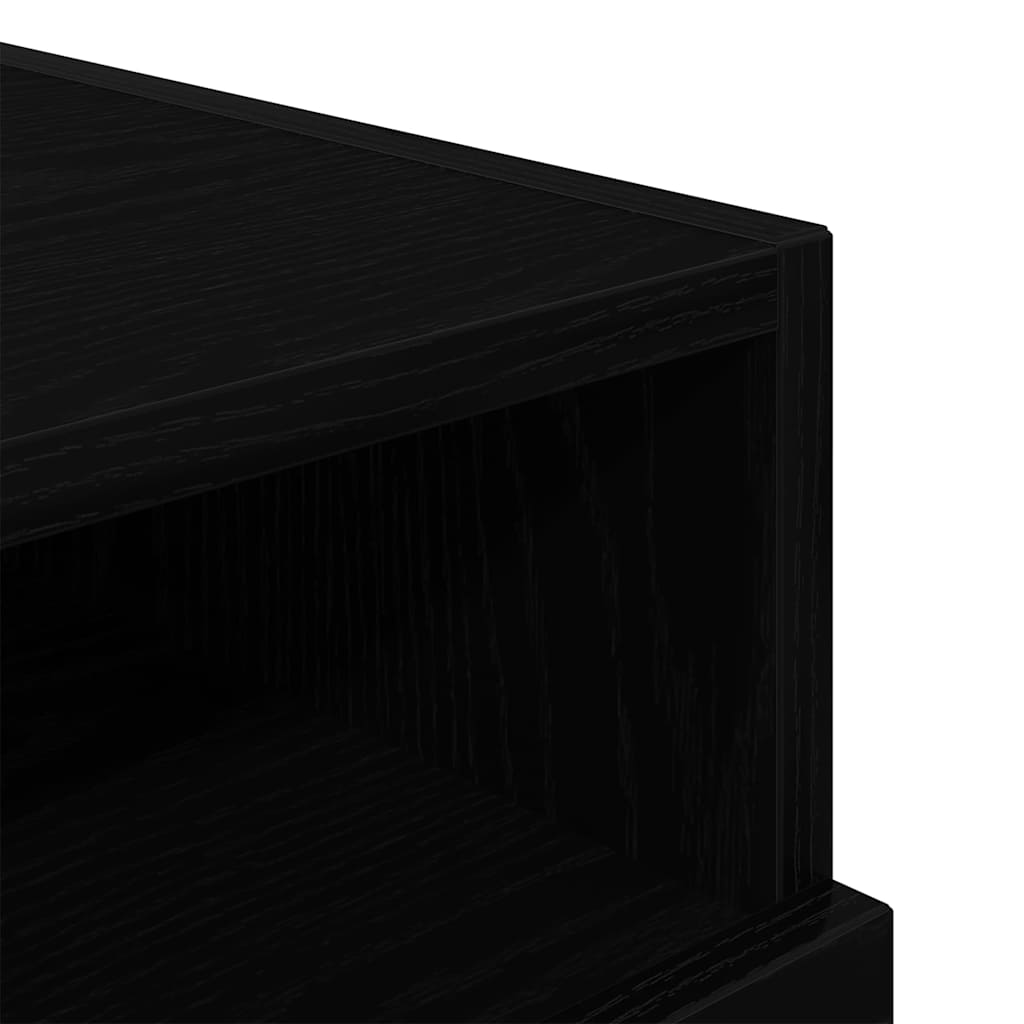 Armadio da Notte Rovere Nero 40 x 39 x 37 cm Legno multistrato