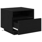 Armadio da Notte Rovere Nero 40 x 39 x 37 cm Legno multistrato