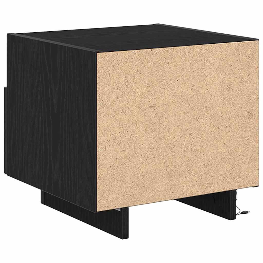 Armadio da Notte Rovere Nero 40 x 39 x 37 cm Legno multistrato