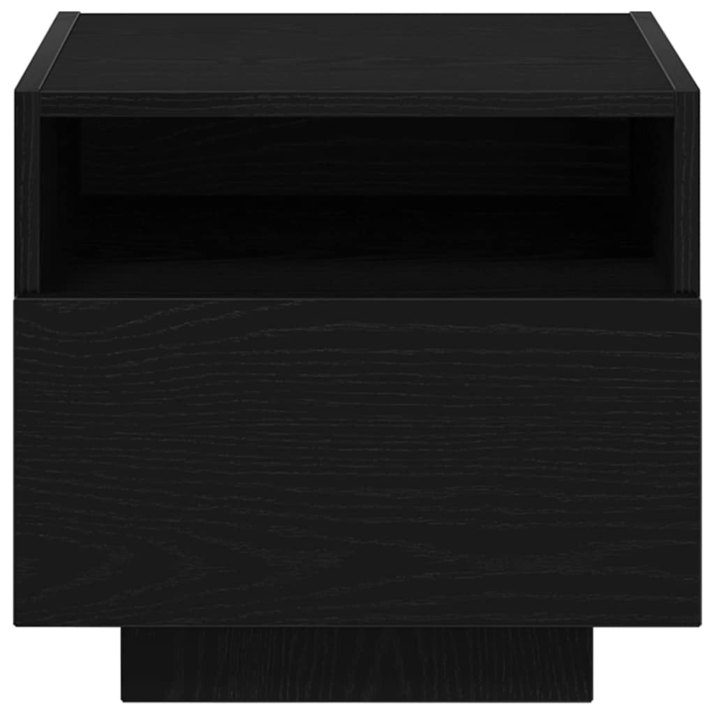 Armadio da Notte Rovere Nero 40 x 39 x 37 cm Legno multistrato