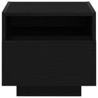 Armadio da Notte Rovere Nero 40 x 39 x 37 cm Legno multistrato