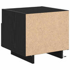 Armadio da Notte con cassetto 2 pcs Rovere Nero 40 x 39 x 37 cm