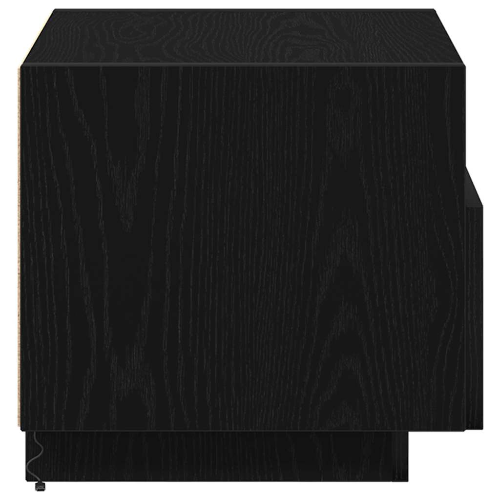 Armadio da Notte con cassetto 2 pcs Rovere Nero 40 x 39 x 37 cm