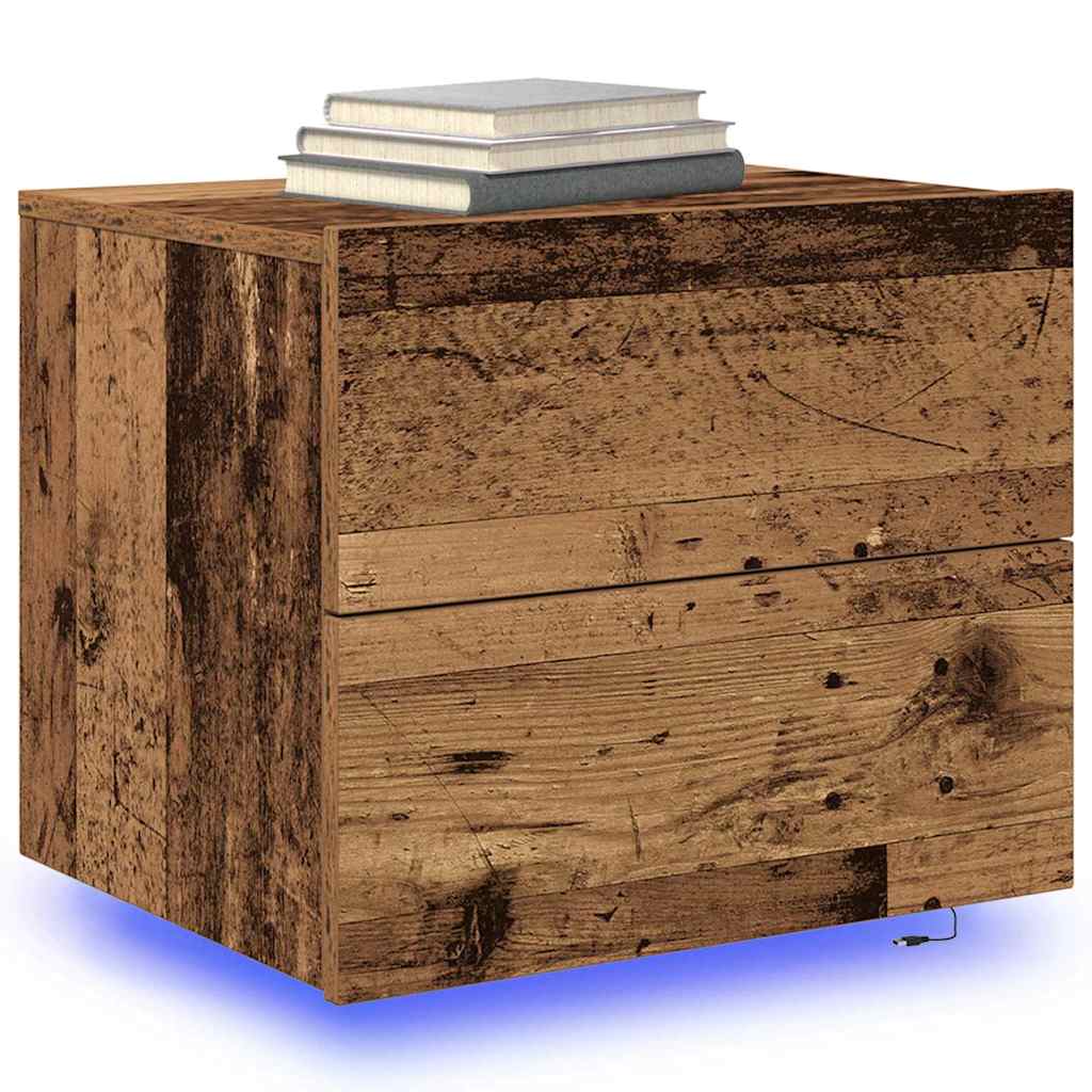 Armadio da Notte con cassetto Legno vecchio 50 x 39 x 41 cm