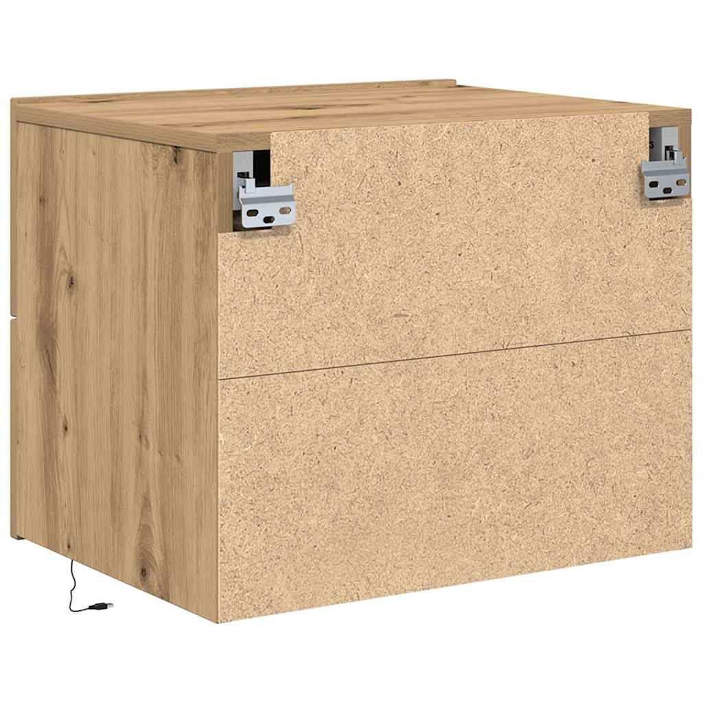 Armadio da Notte 2 pcs Rovere artigianale 50 x 39 x 41 cm