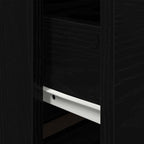 Armadio da Notte Rovere Nero 50 x 39 x 41 cm Legno multistrato