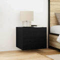 Armadio da Notte Rovere Nero 50 x 39 x 41 cm Legno multistrato