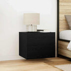 Armadio da Notte Rovere Nero 50 x 39 x 41 cm Legno multistrato