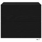 Armadio da Notte Rovere Nero 50 x 39 x 41 cm Legno multistrato