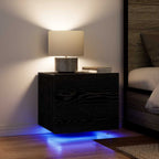 Armadio da Notte con cassetto 2 pcs Rovere Nero 50 x 39 x 41 cm