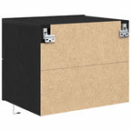 Armadio da Notte con cassetto 2 pcs Rovere Nero 50 x 39 x 41 cm