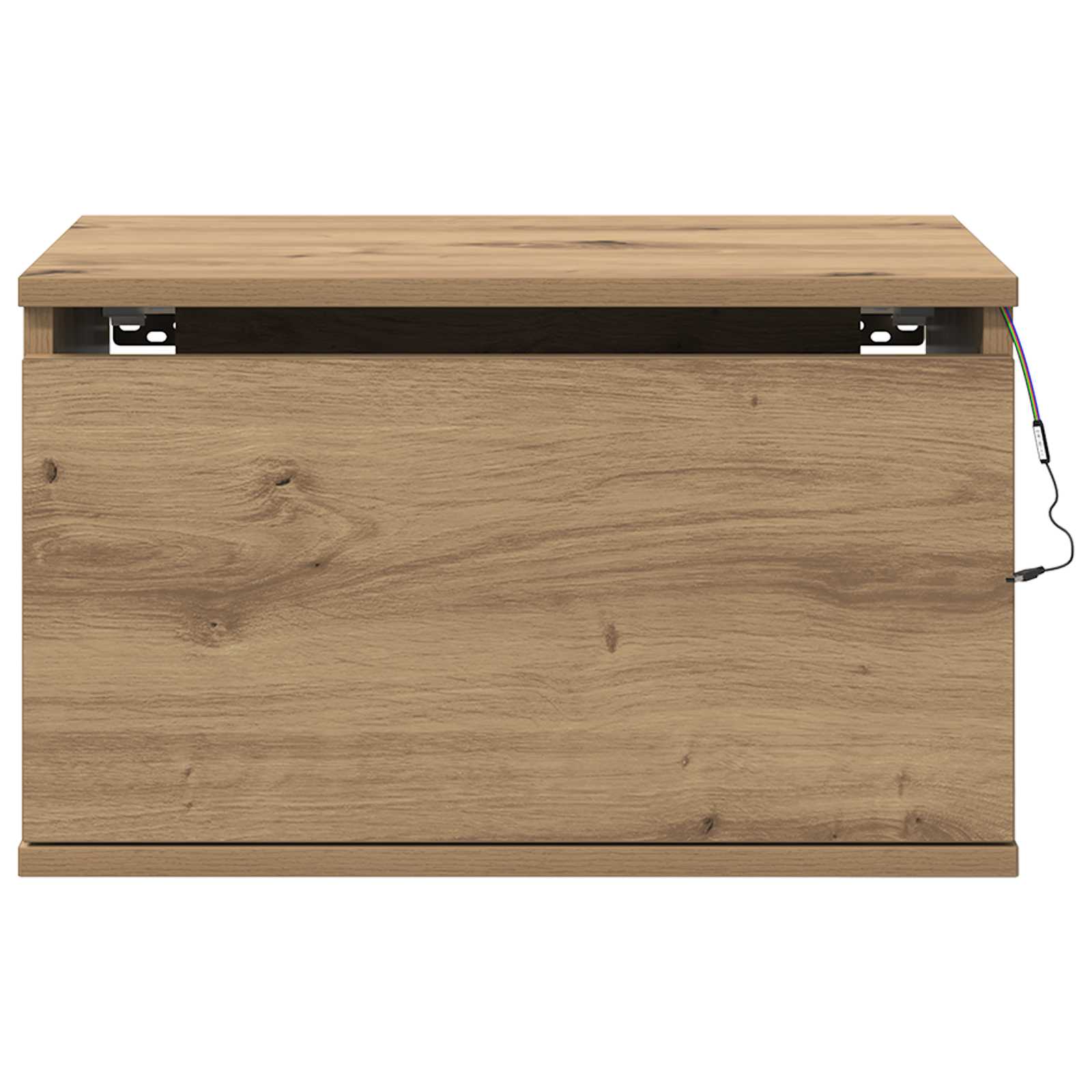 Mobiletto da comodino a parete 2 pcs Rovere artigianale