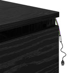 Mobiletto da comodino a parete Rovere Nero 50 x 36 x 30 cm