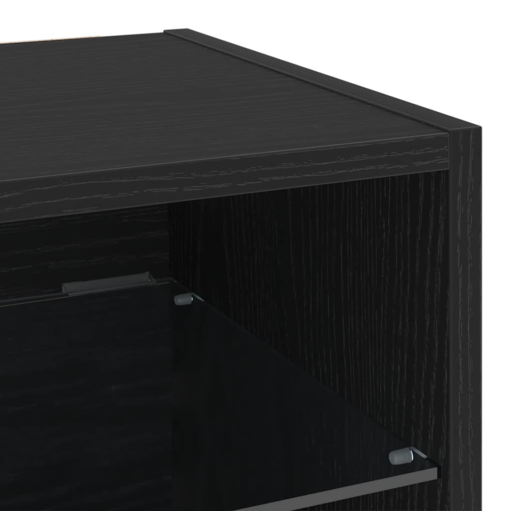 Armadio da letto a muro LED Nero 30 x 28,5 x 30 cm