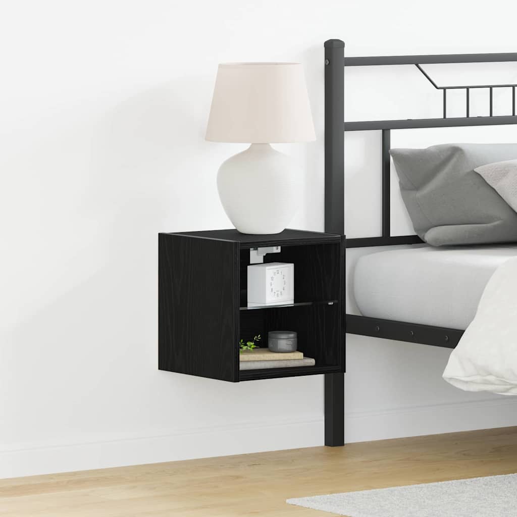 Armadio da letto a muro LED Nero 30 x 28,5 x 30 cm