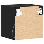 Armadio da letto a muro LED 2 pcs Nero 30 x 28,5 x 30 cm