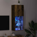 Set mobile TV con LED Legno vecchio 40,5 x 30 x 102 cm