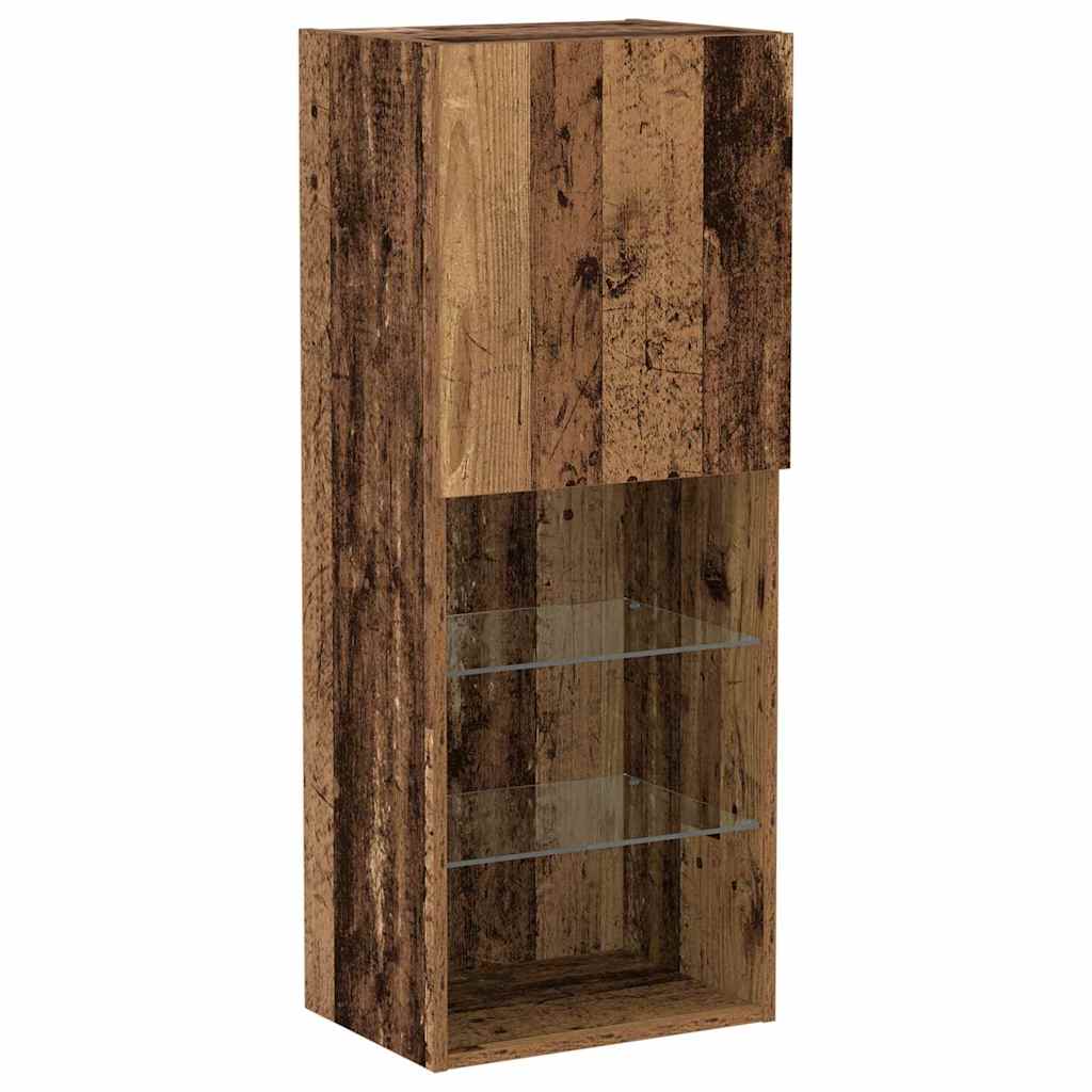 Set mobile TV con LED Legno vecchio 40,5 x 30 x 102 cm