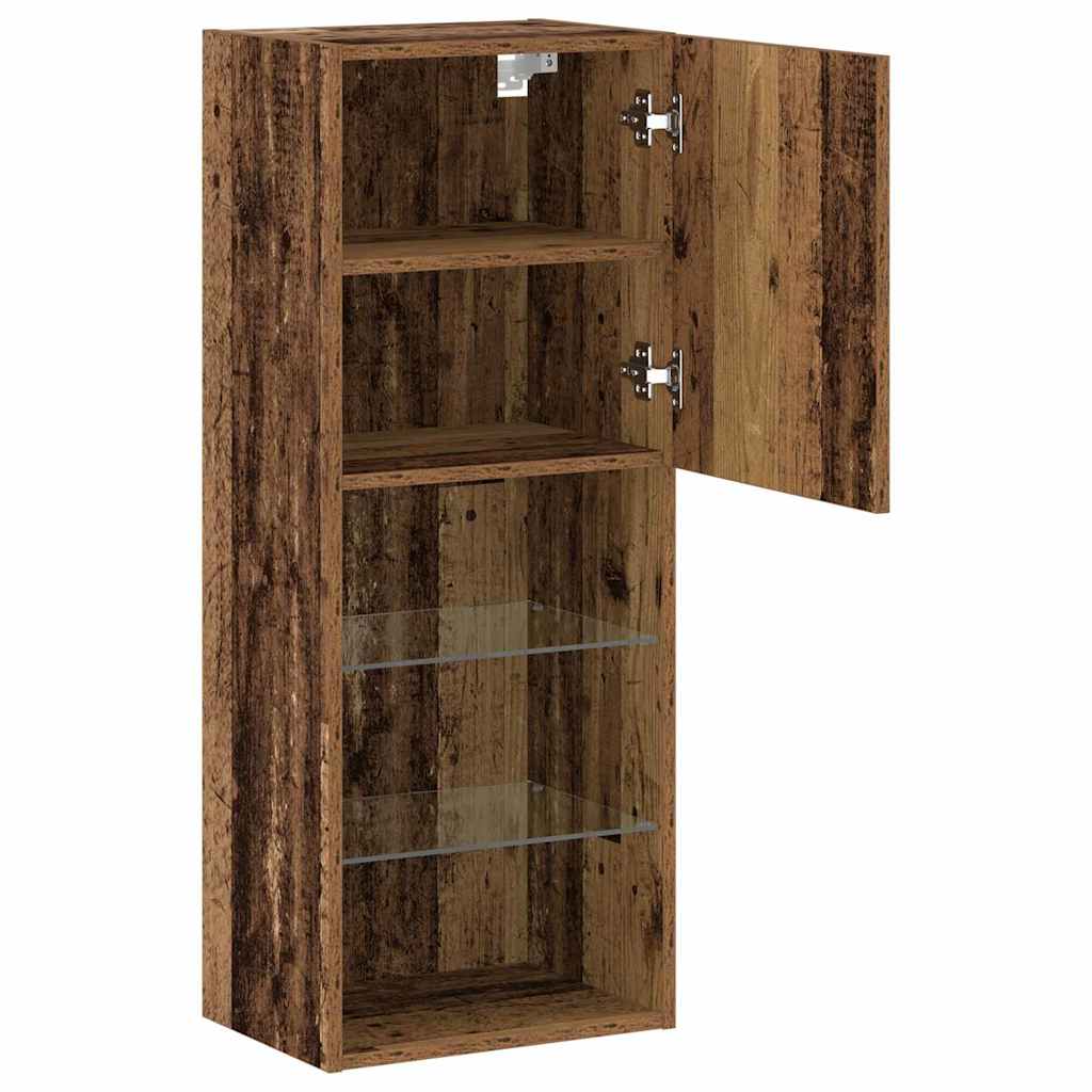 Set mobile TV con LED Legno vecchio 40,5 x 30 x 102 cm