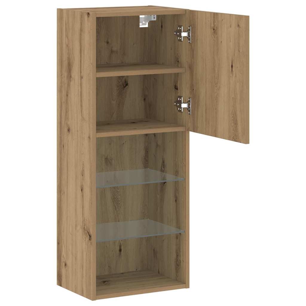 Set mobile TV con LED Rovere artigianale 40,5 x 30 x 102 cm