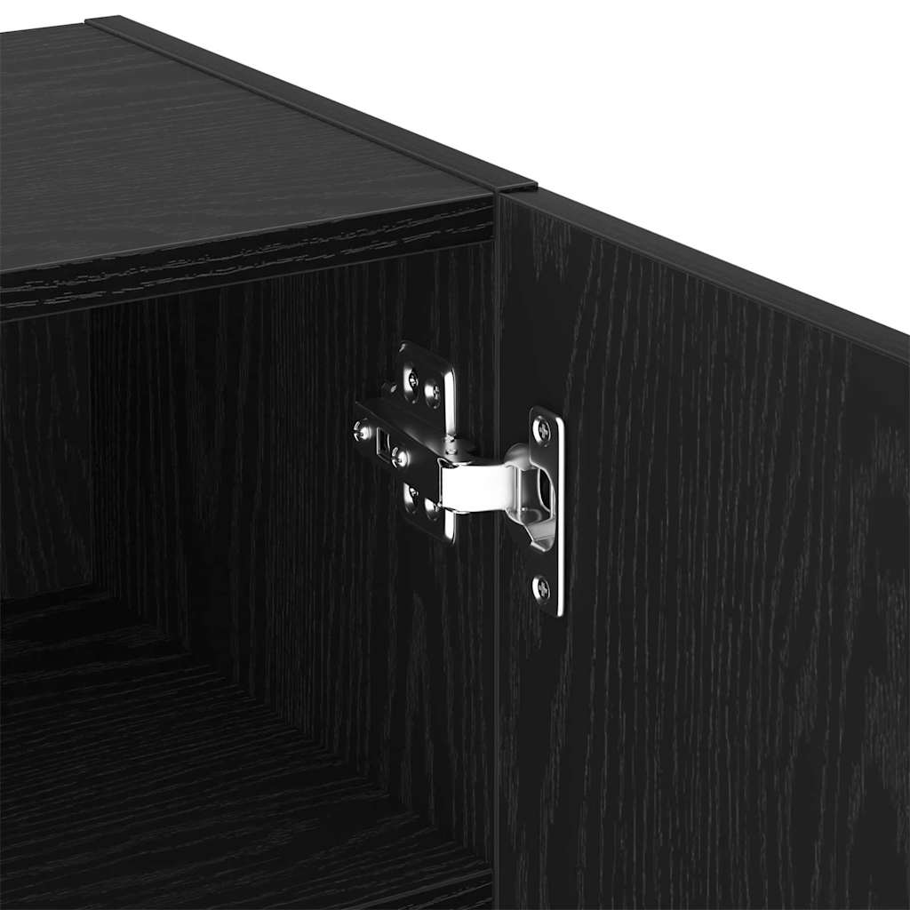 Set mobile TV Rovere Nero 40,5 x 30 x 102 cm Legno multistrato