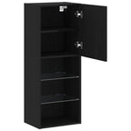 Set mobile TV Rovere Nero 40,5 x 30 x 102 cm Legno multistrato