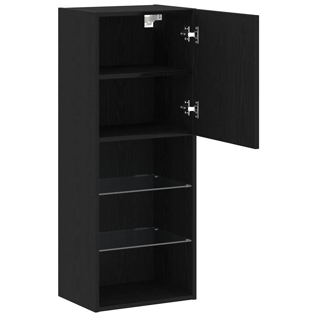 Set mobile TV Rovere Nero 40,5 x 30 x 102 cm Legno multistrato
