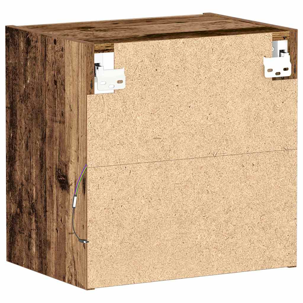 Mensola galleggiante con luce LED con lo scaffale 2 pcs Marrone