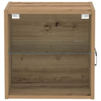 Mensola galleggiante con luce LED con lo scaffale 2 pcs Marrone