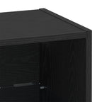 Mensola galleggiante con luce LED Nero 40 x 28,5 x 40 cm