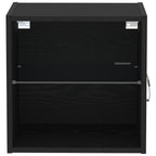 Mensola galleggiante con luce LED Nero 40 x 28,5 x 40 cm