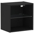 Mensola galleggiante con luce LED 2 pcs Nero 40 x 28,5 x 40 cm