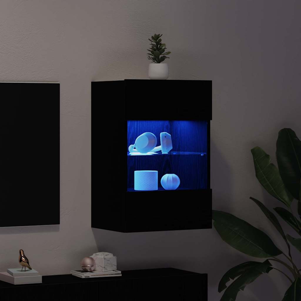 Set mobile TV 2 pcs Nero 40 x 30 x 60,5 cm Legno multistrato