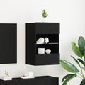 Set mobile TV 2 pcs Nero 40 x 30 x 60,5 cm Legno multistrato