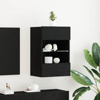 Set mobile TV 2 pcs Nero 40 x 30 x 60,5 cm Legno multistrato