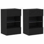 Set mobile TV 2 pcs Nero 40 x 30 x 60,5 cm Legno multistrato