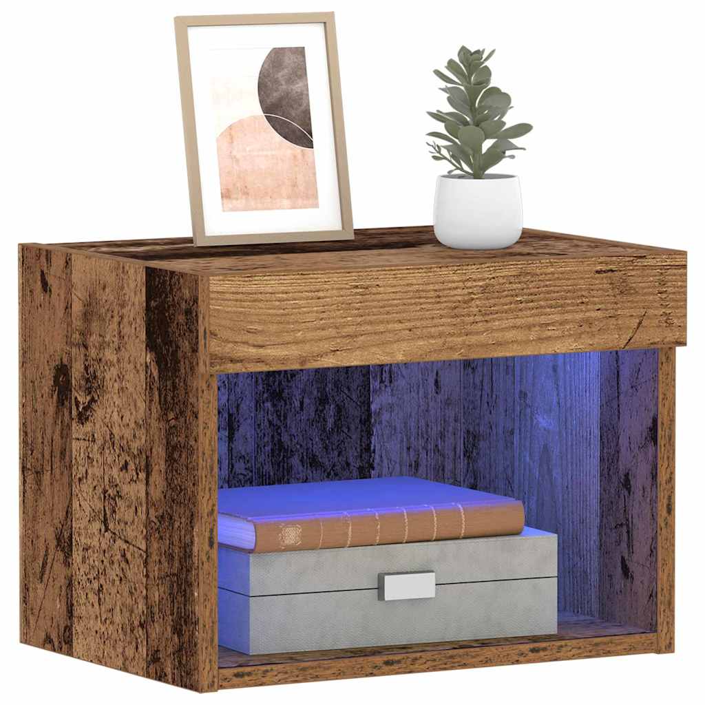 Set mobile TV con led 2 pcs Legno vecchio 40 x 30 x 30 cm
