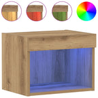 Set mobile TV con led Rovere artigianale 40 x 30 x 30 cm