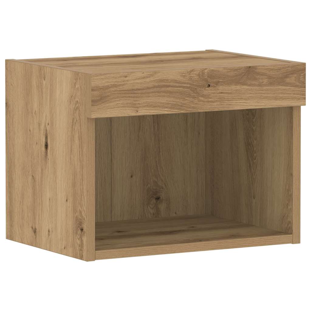 Set mobile TV con led 2 pcs Rovere artigianale 40 x 30 x 30 cm