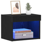 Set mobile TV Rovere Nero 40 x 30 x 30 cm Legno multistrato