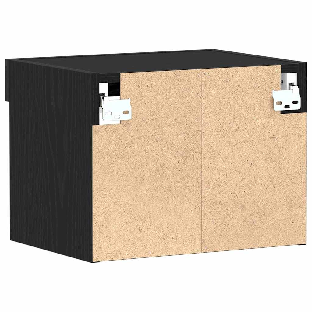 Set mobile TV con led 2 pcs Rovere Nero 40 x 30 x 30 cm