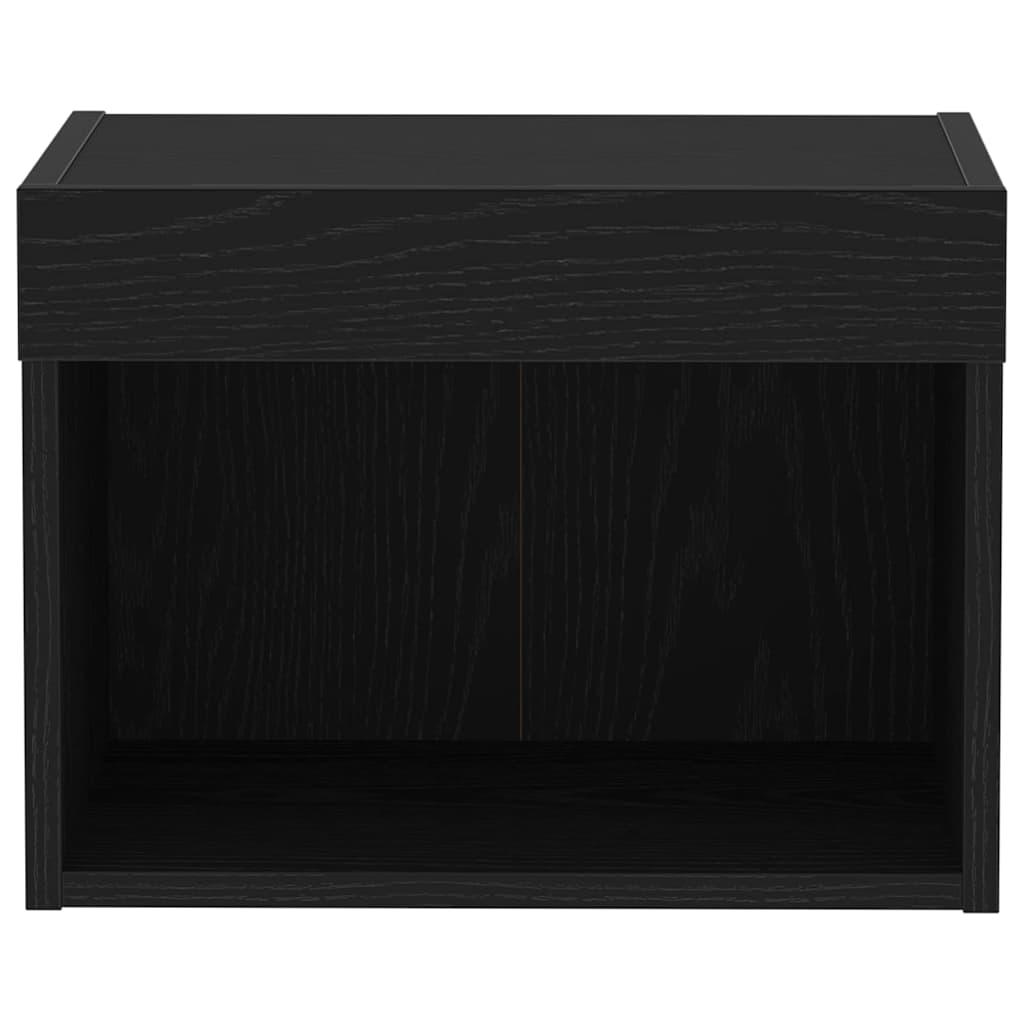 Set mobile TV con led 2 pcs Rovere Nero 40 x 30 x 30 cm