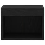Set mobile TV con led 2 pcs Rovere Nero 40 x 30 x 30 cm