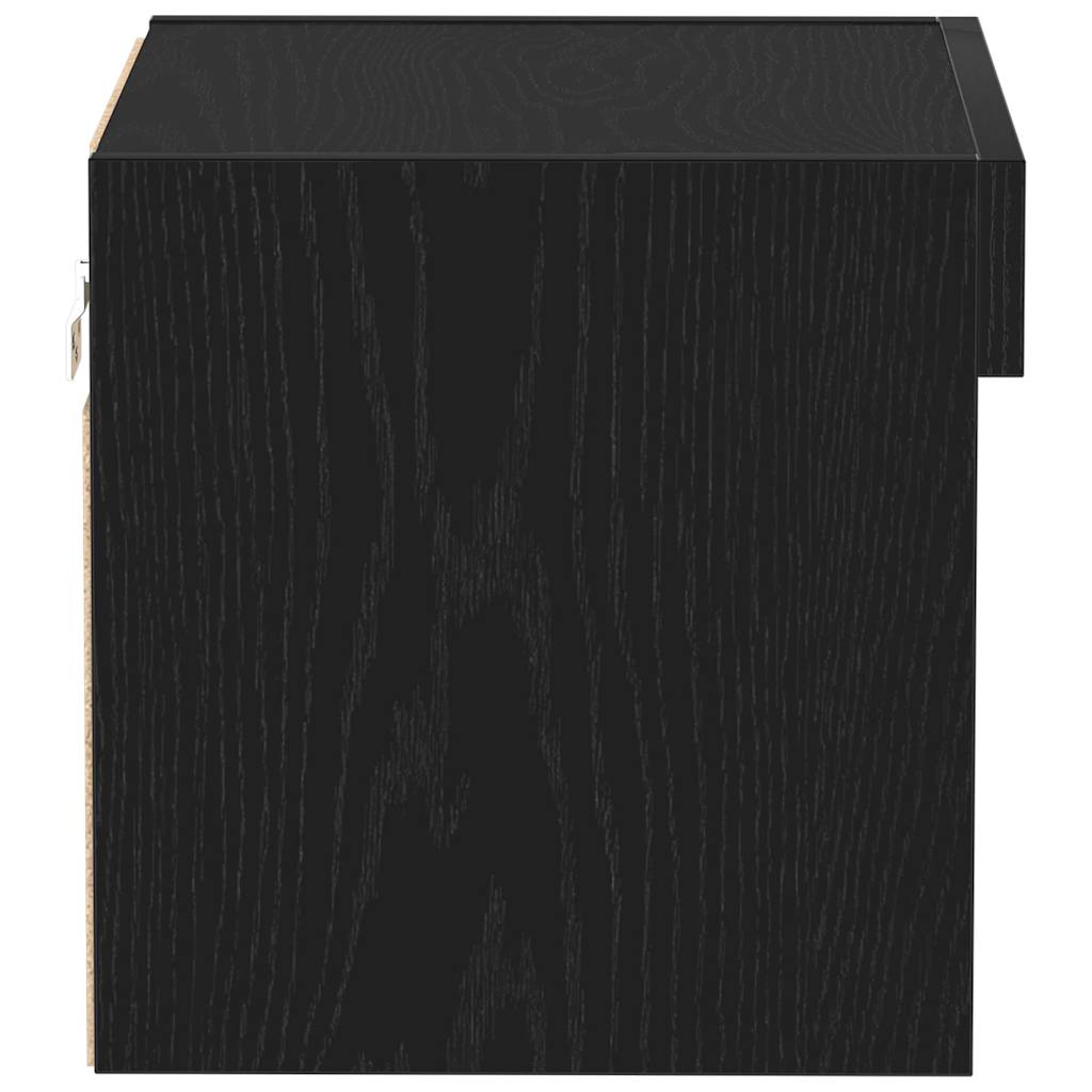 Set mobile TV con led 2 pcs Rovere Nero 40 x 30 x 30 cm