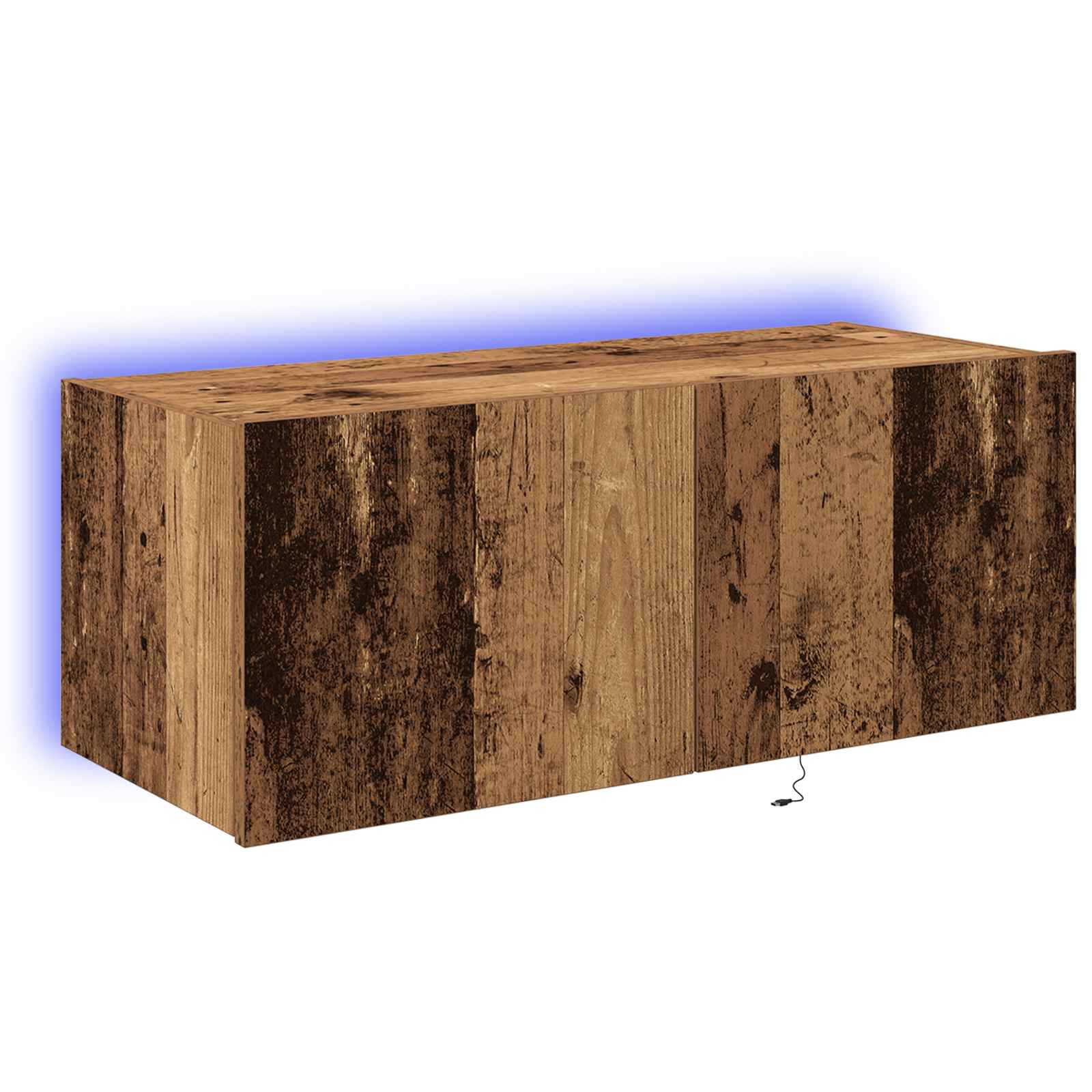 Mobile TV da parete con LED Legno vecchio 80 x 35 x 31 cm