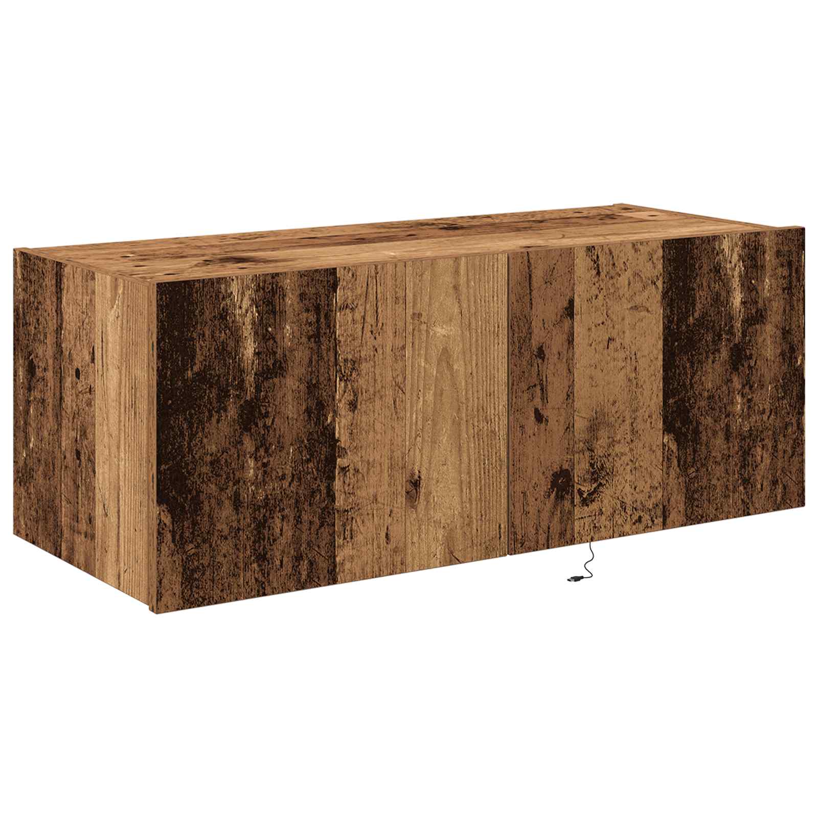 Mobile TV da parete con LED Legno vecchio 80 x 35 x 31 cm